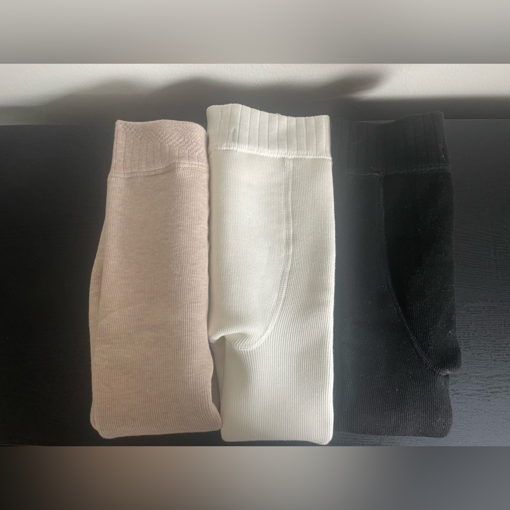 Made by Molly fleece lined leggings Cream, Beige, Black 5 toddler kids